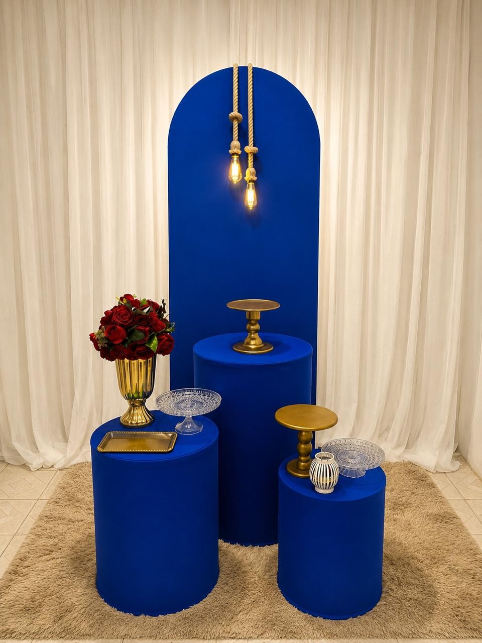 Kit Prata Azul E Dourado - Olaf Decoracao e pegue monte 