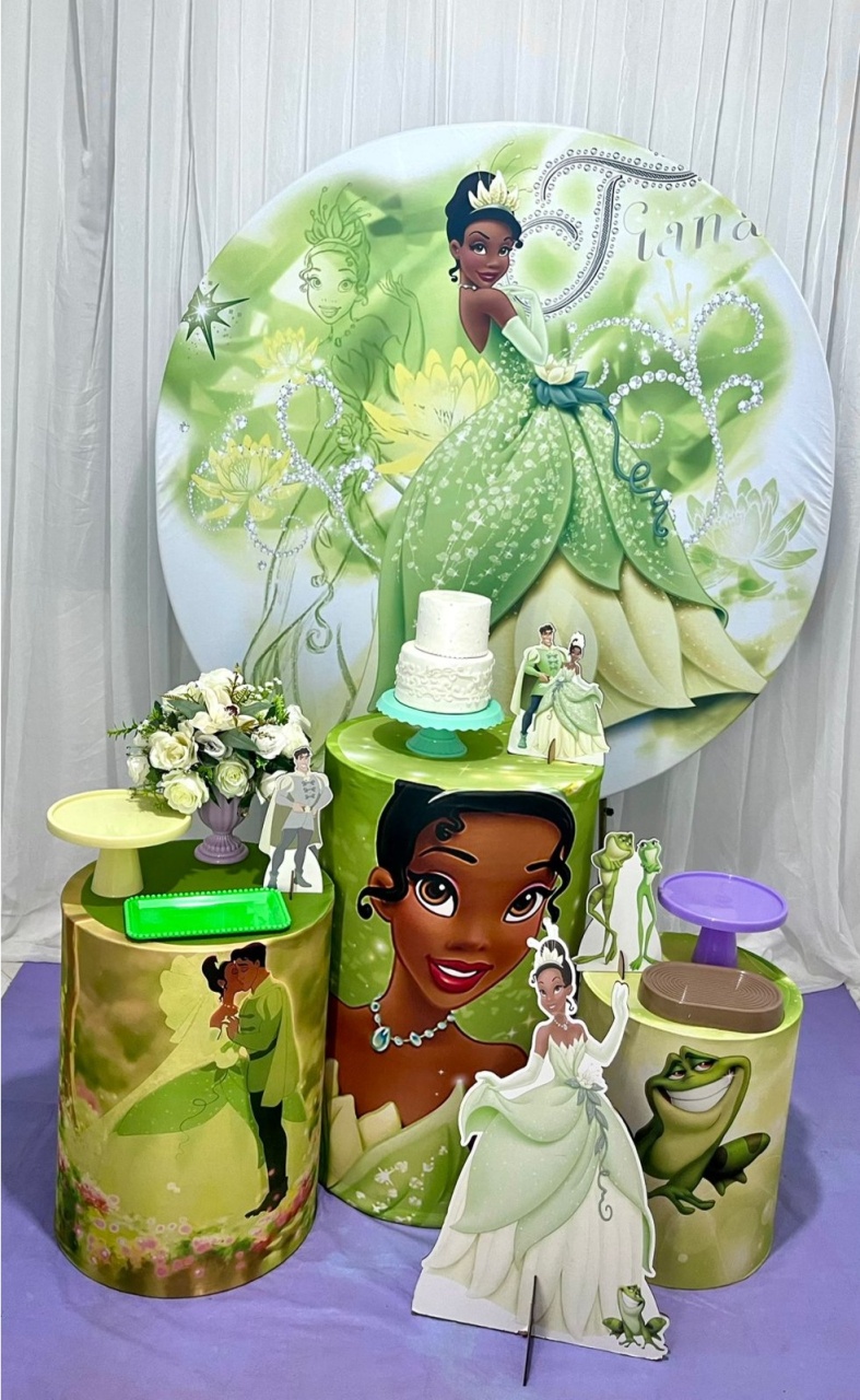 Kit Prata Princesa Tiana - Olaf Decoracao e pegue monte 