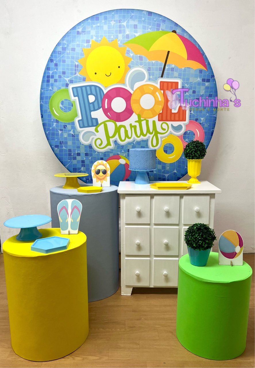 Kit Plus Pool Partty Menino  - Tuchinhas Pegue e Monte