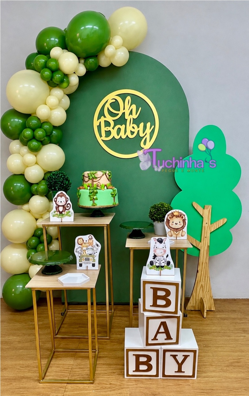 Kit Ripado Safari Baby ( Valor Sem Os Balões) - Tuchinhas Pegue e Monte