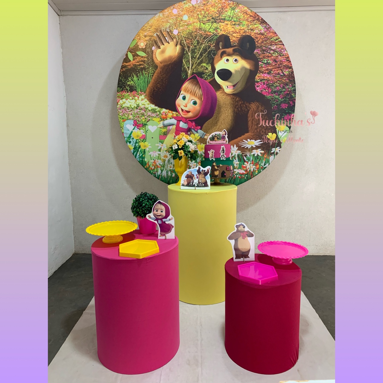 Kit Hiper Masha E Urso - Tuchinhas Pegue e Monte