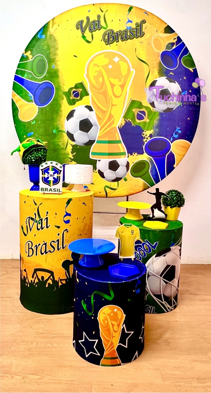 Kit Hiper Premium Brasil Copa Do Mundo - Tuchinhas Pegue e Monte