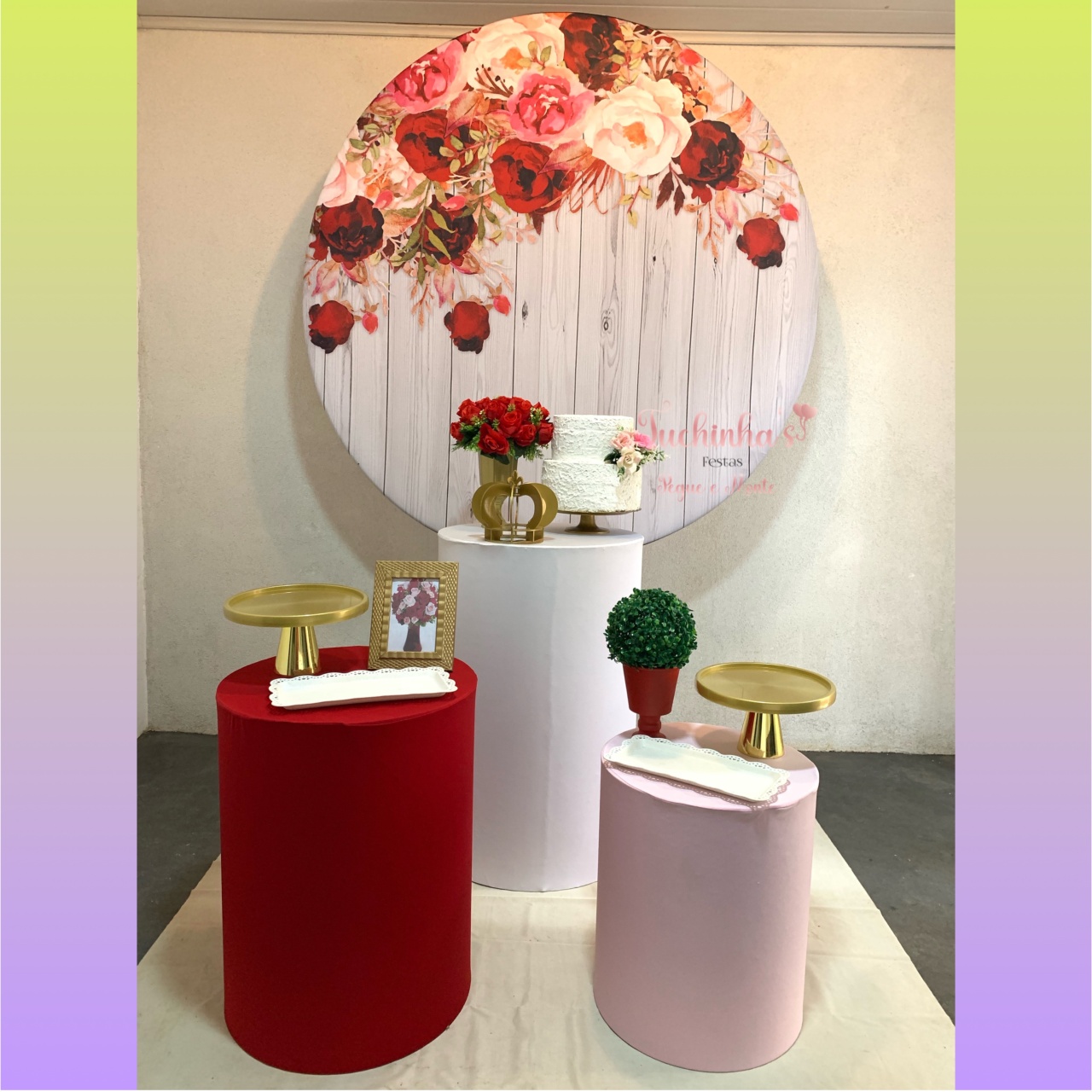 Kit Hiper Floral Vermelho - Tuchinhas Pegue e Monte