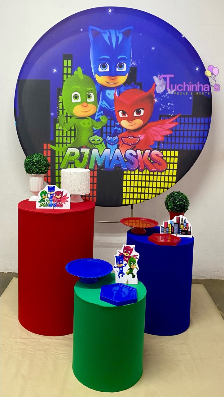 Kit Hiper Pj Mask - Tuchinhas Pegue e Monte