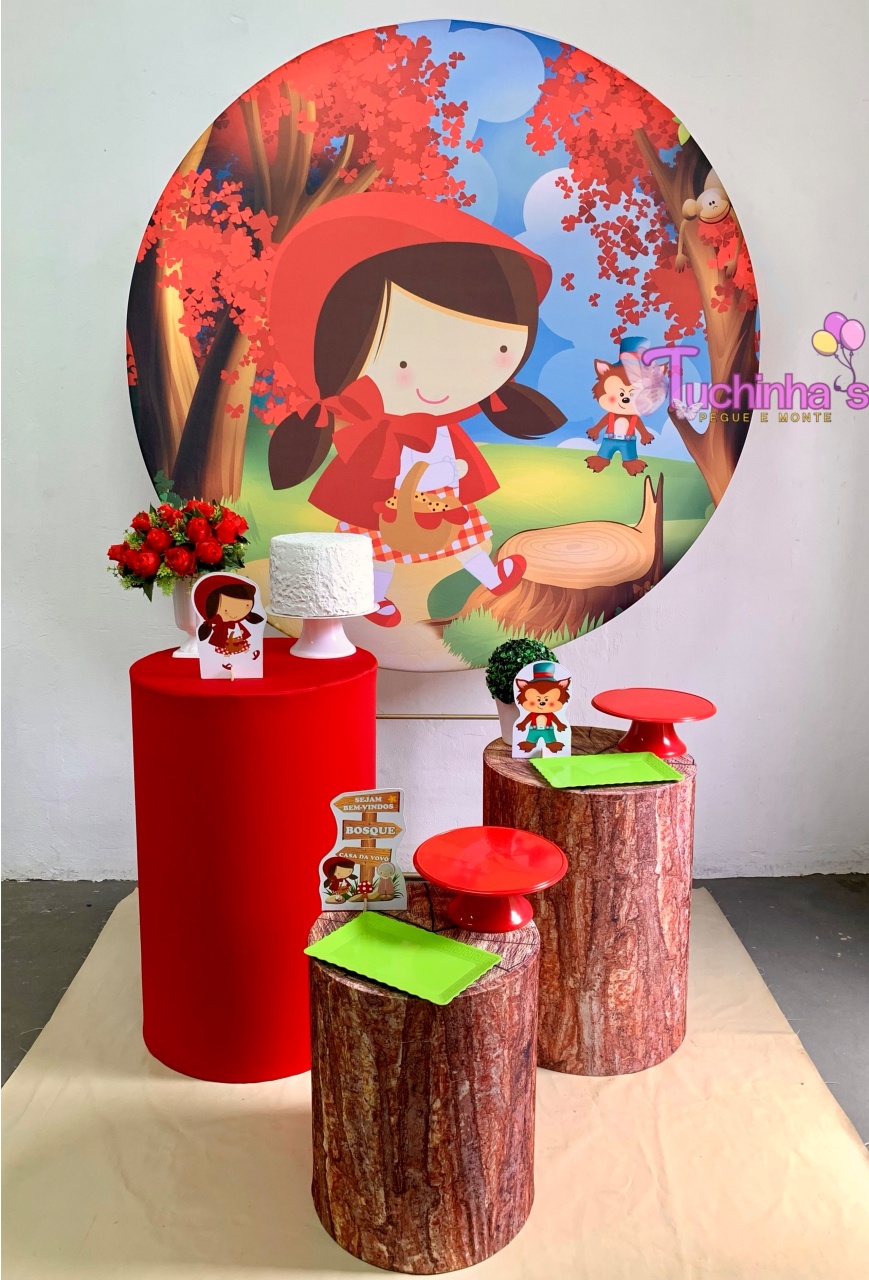 Kit Hiper Chapeuzinho Vermelho( Valor Sem O Tapete) - Tuchinhas Pegue e Monte