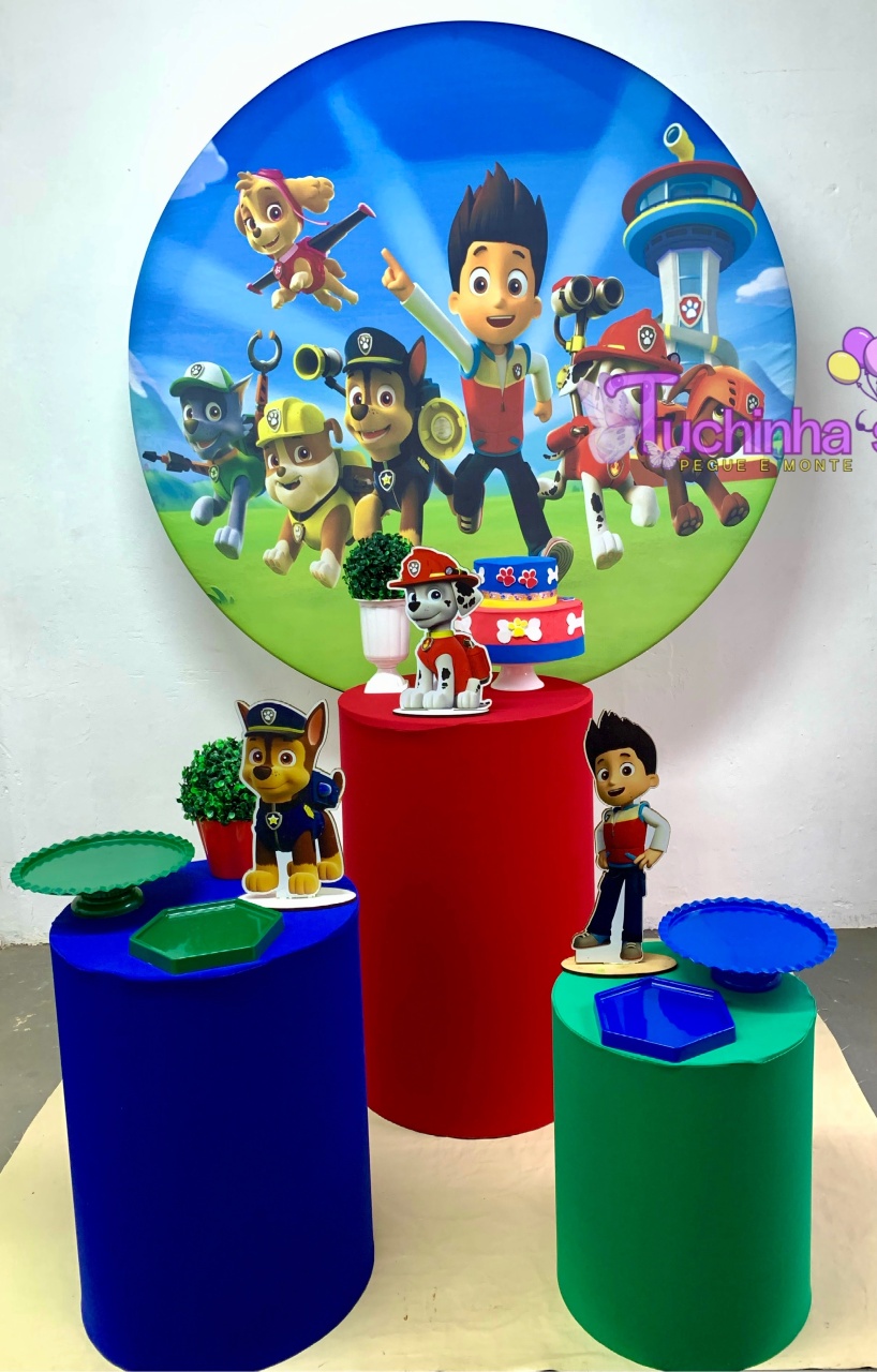 Kit Hiper Patrulha Canina - Tuchinhas Pegue e Monte
