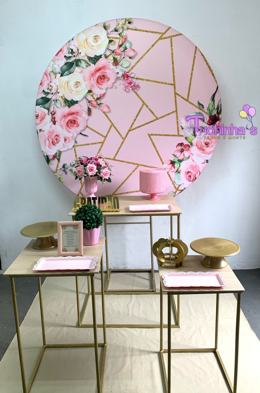 Kit Mega Floral Rosa - Tuchinhas Pegue e Monte