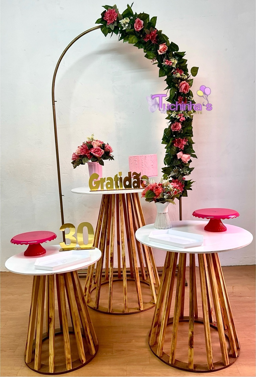 Kit Ripado Rosa Floral Vazado Ripadas 2  - Tuchinhas Pegue e Monte