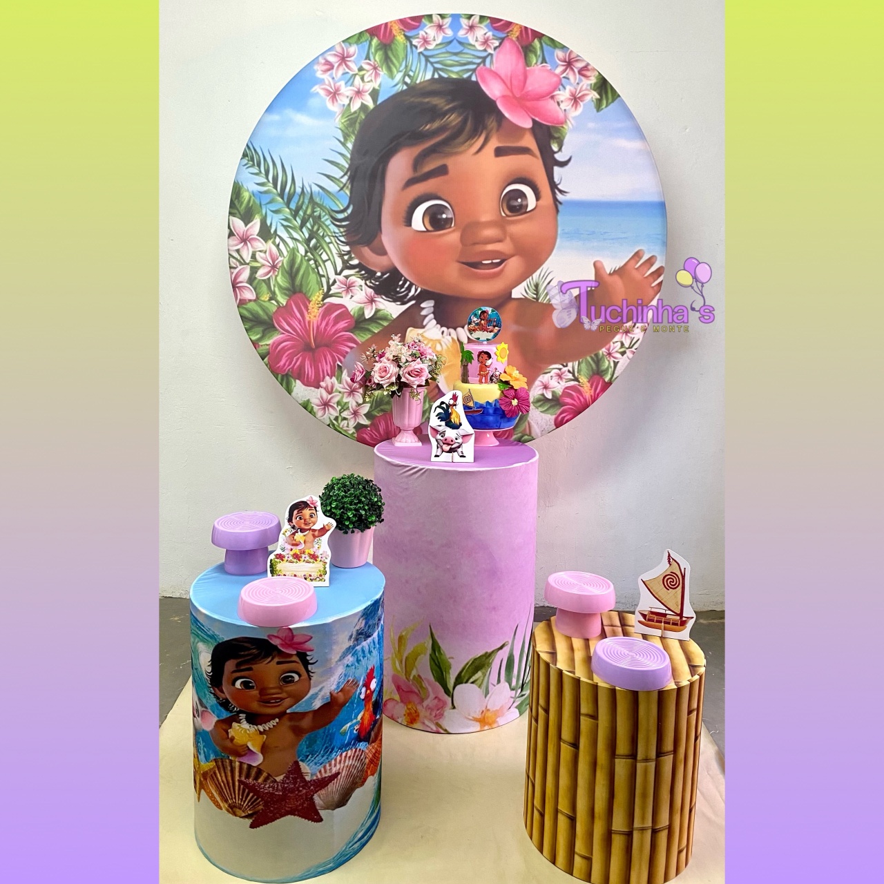 Kit Hiper Premiun Moana Baby - Tuchinhas Pegue e Monte
