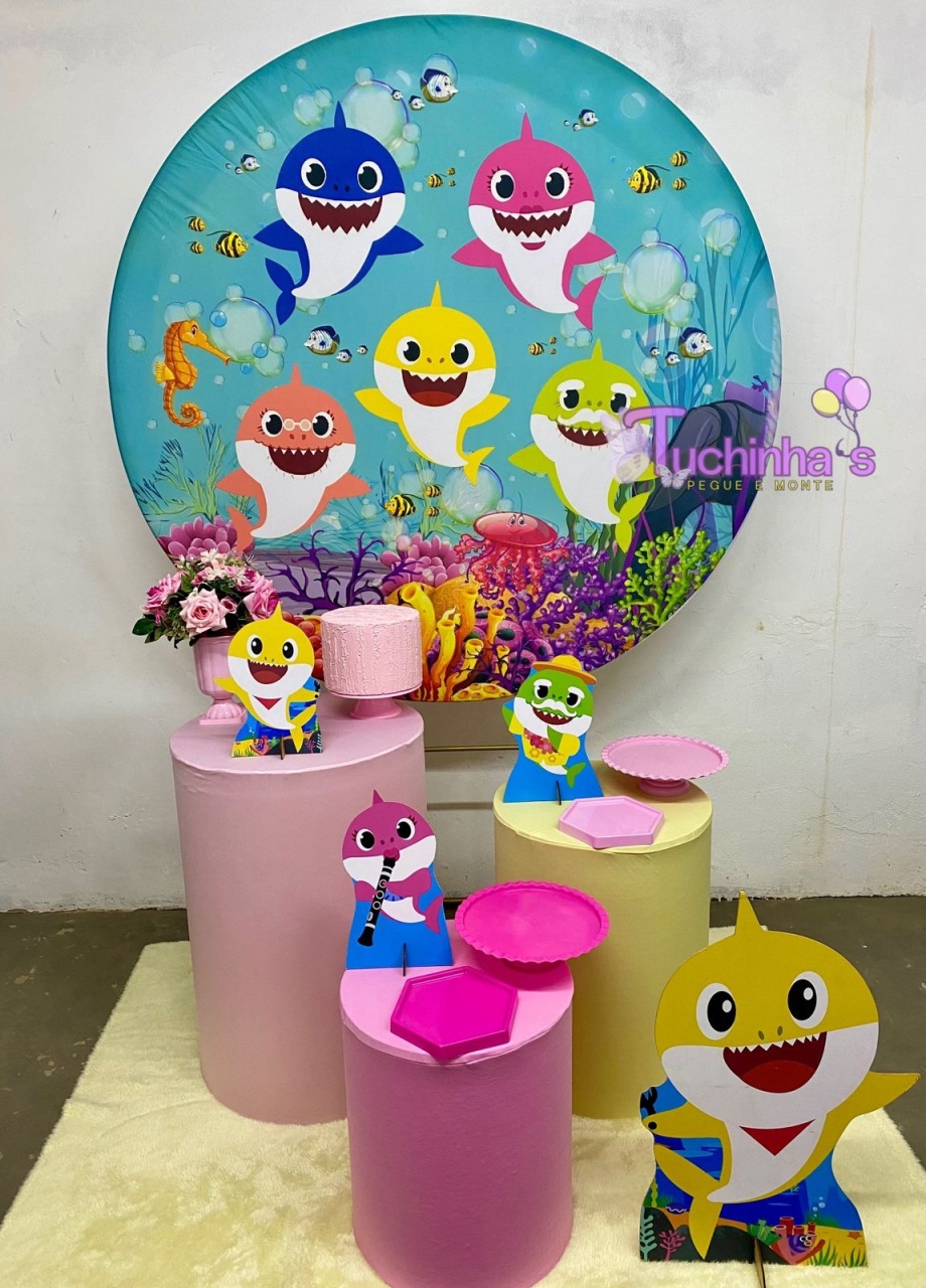 Kit Hiper Capivara Baby Shark - Tuchinhas Pegue e Monte