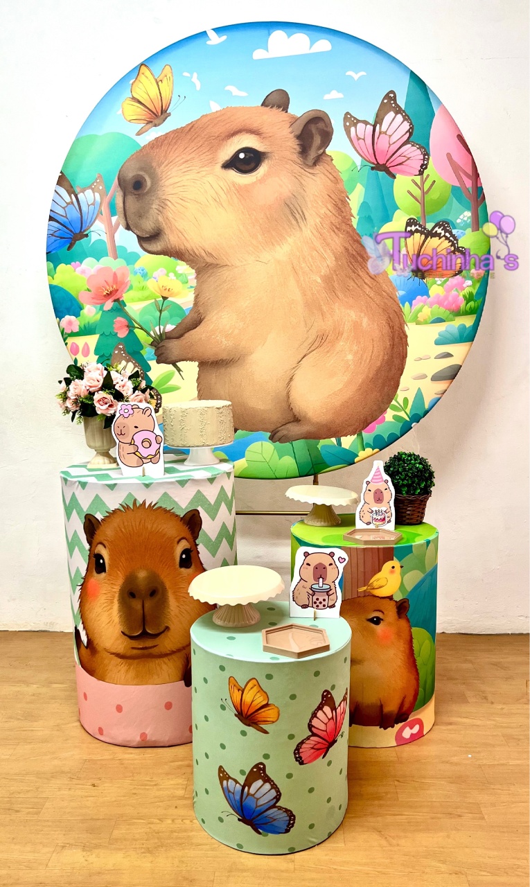 Kit Hiper Premiun Capivara Marrom - Tuchinhas Pegue e Monte