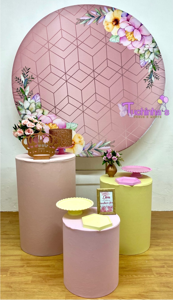 Kit Hiper Floral Rose - Tuchinhas Pegue e Monte