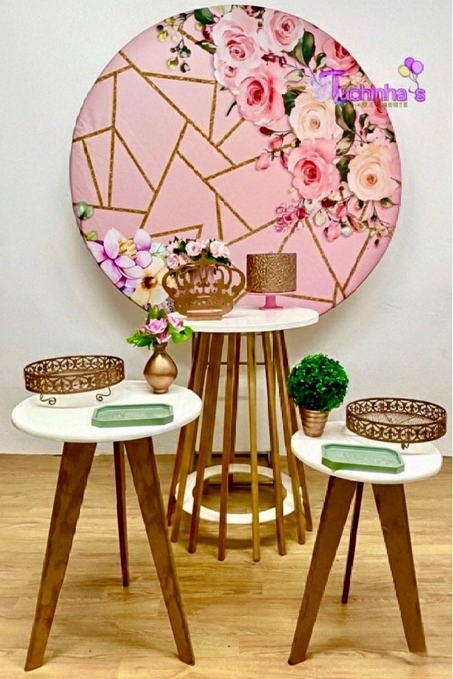 Kit Ultra Floral Rosa Ripadas 1  - Tuchinhas Pegue e Monte