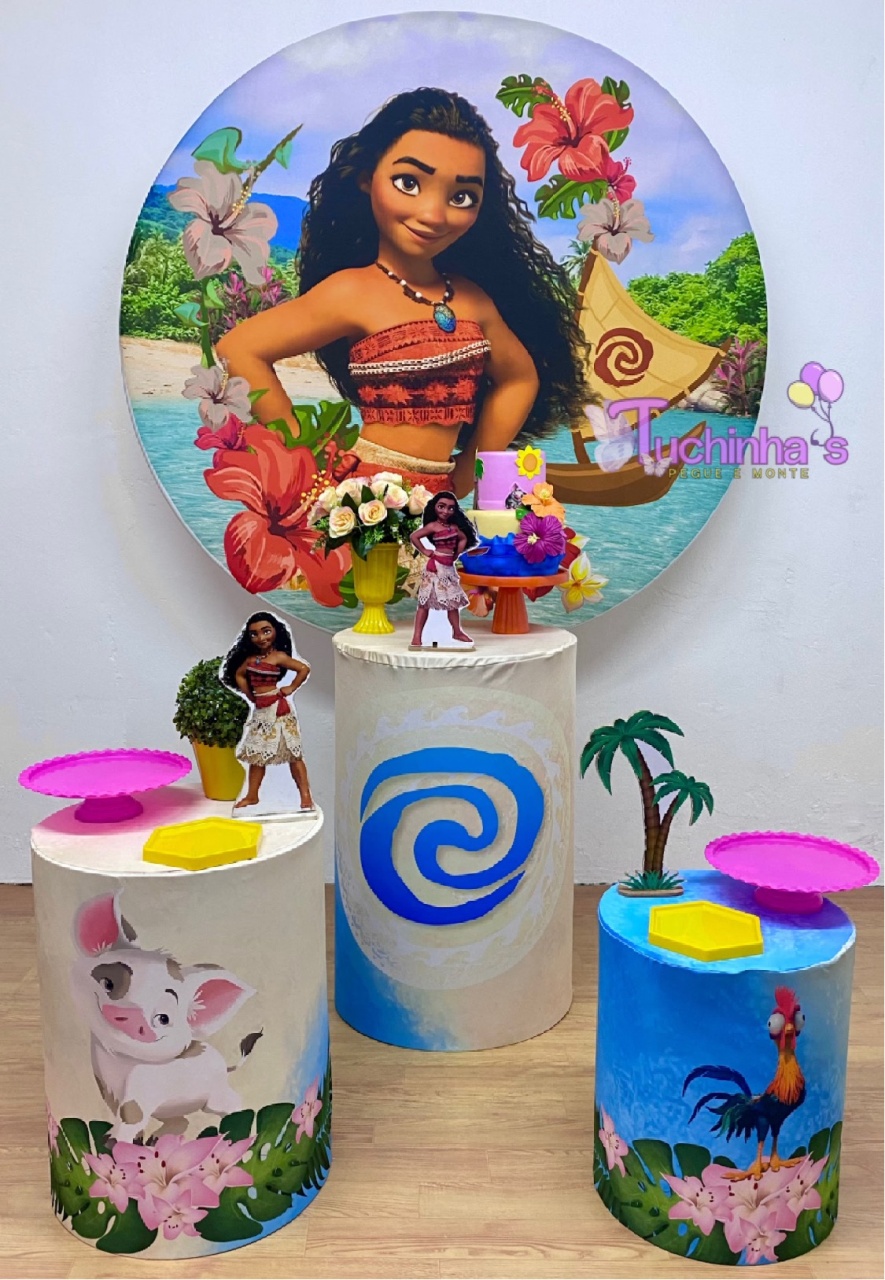 Kit Hiper Premiun Moana Adulta - Tuchinhas Pegue e Monte