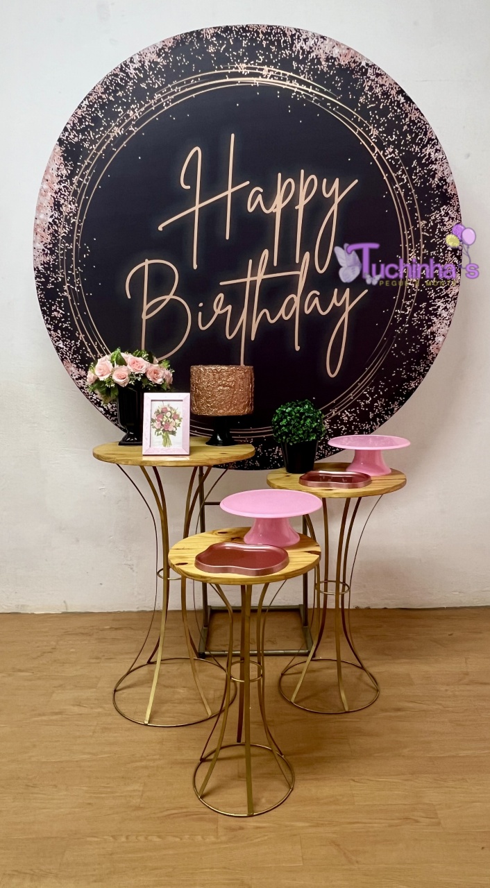 Kit Ultra Happy Birthday Rose  - Tuchinhas Pegue e Monte