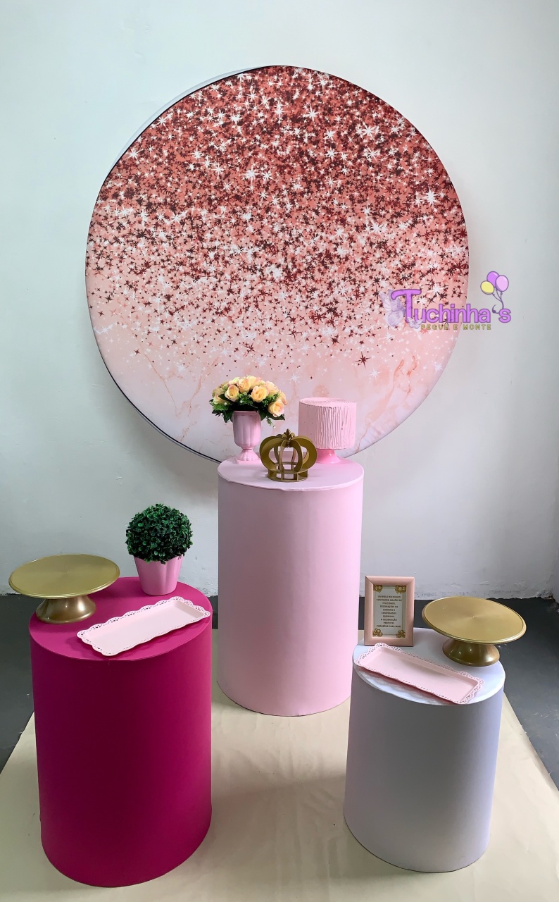 Kit Hiper Glitter Rosa( O Kit Nao Acompanha Tapete) - Tuchinhas Pegue e Monte