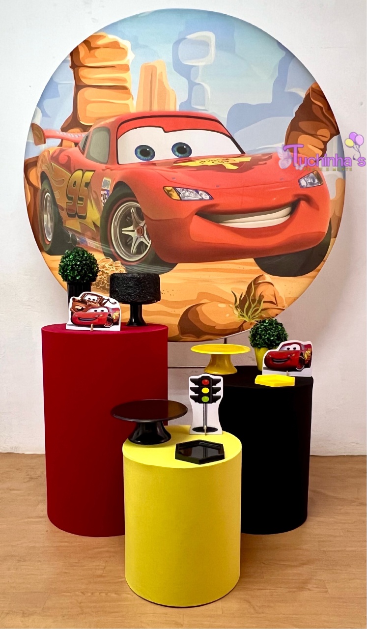 Kit Hiper Relâmpago Mcqueen Carros  - Tuchinhas Pegue e Monte
