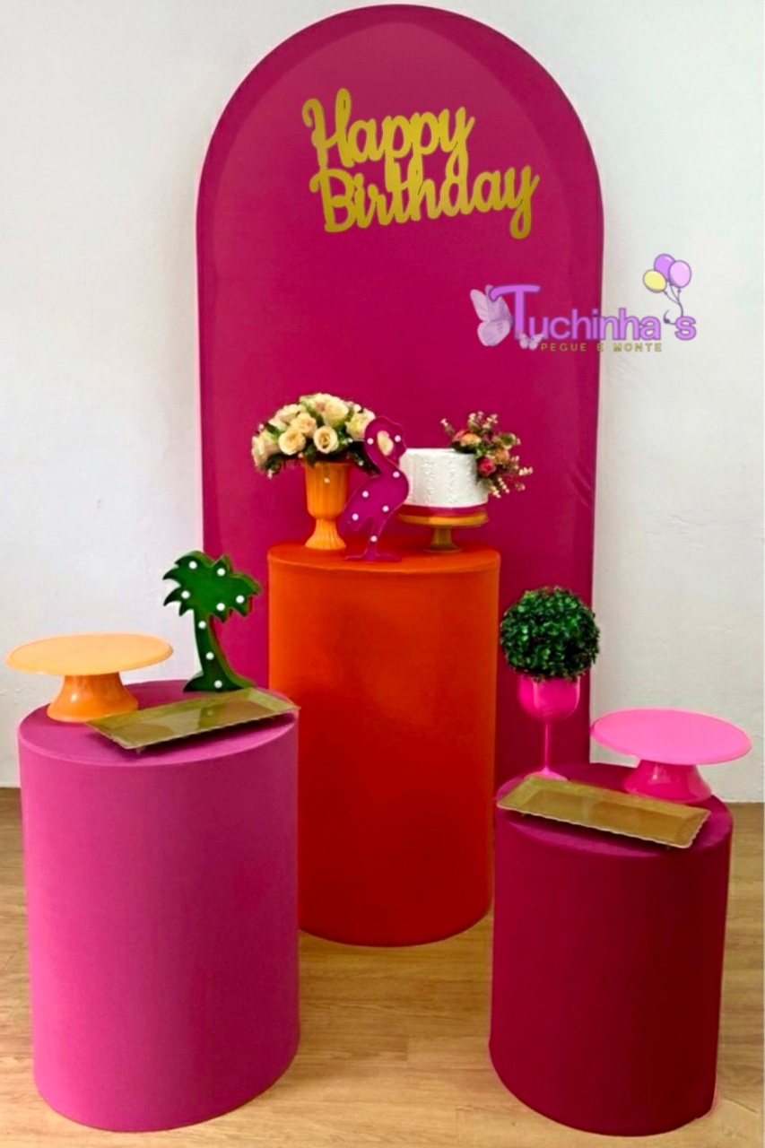 Kit Clean Rosa Pink Com Cilindros - Tuchinhas Pegue e Monte