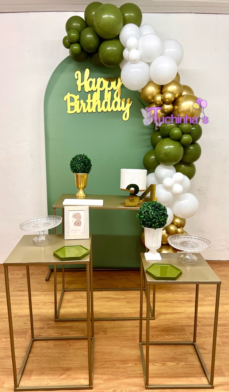 Kit Clean Verde Pistache(Valor Sem Balões ) - Tuchinhas Pegue e Monte