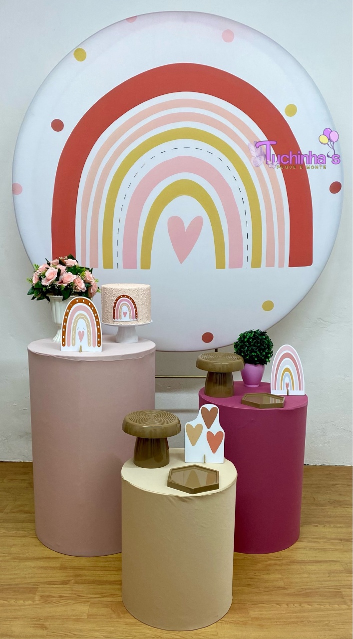 Kit Hiper Arco-Íris Boho  - Tuchinhas Pegue e Monte