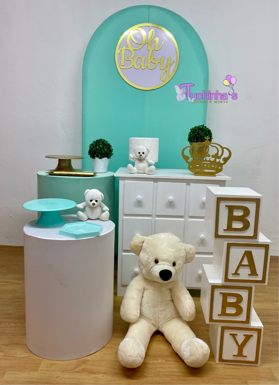 Kit Ultra Chá de Bebê Verde Candy Collor - Tuchinhas Pegue e Monte