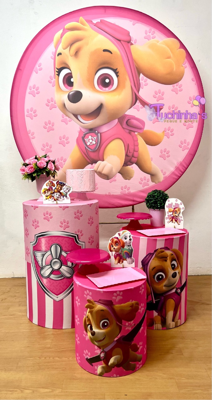 Kit Hiper Premium Sky Patrulha Canina  - Tuchinhas Pegue e Monte
