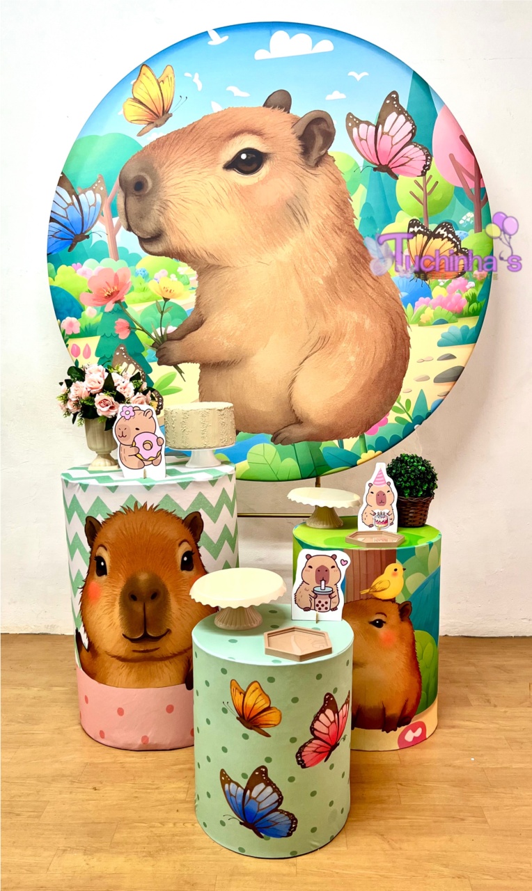 Kit Hiper Premiun Capivara Marrom - Tuchinhas Pegue e Monte