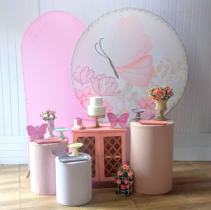Kit Diamante Borboleta Rosa - Mayara Lula Locações 