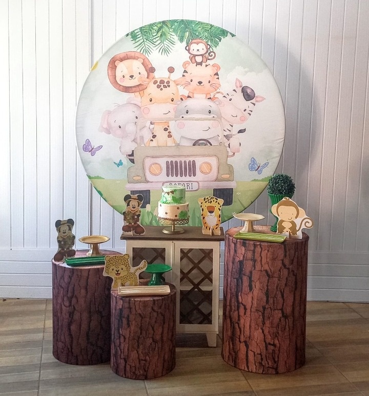 Kit Ouro Mickey Safari  - Mayara Lula Locações 