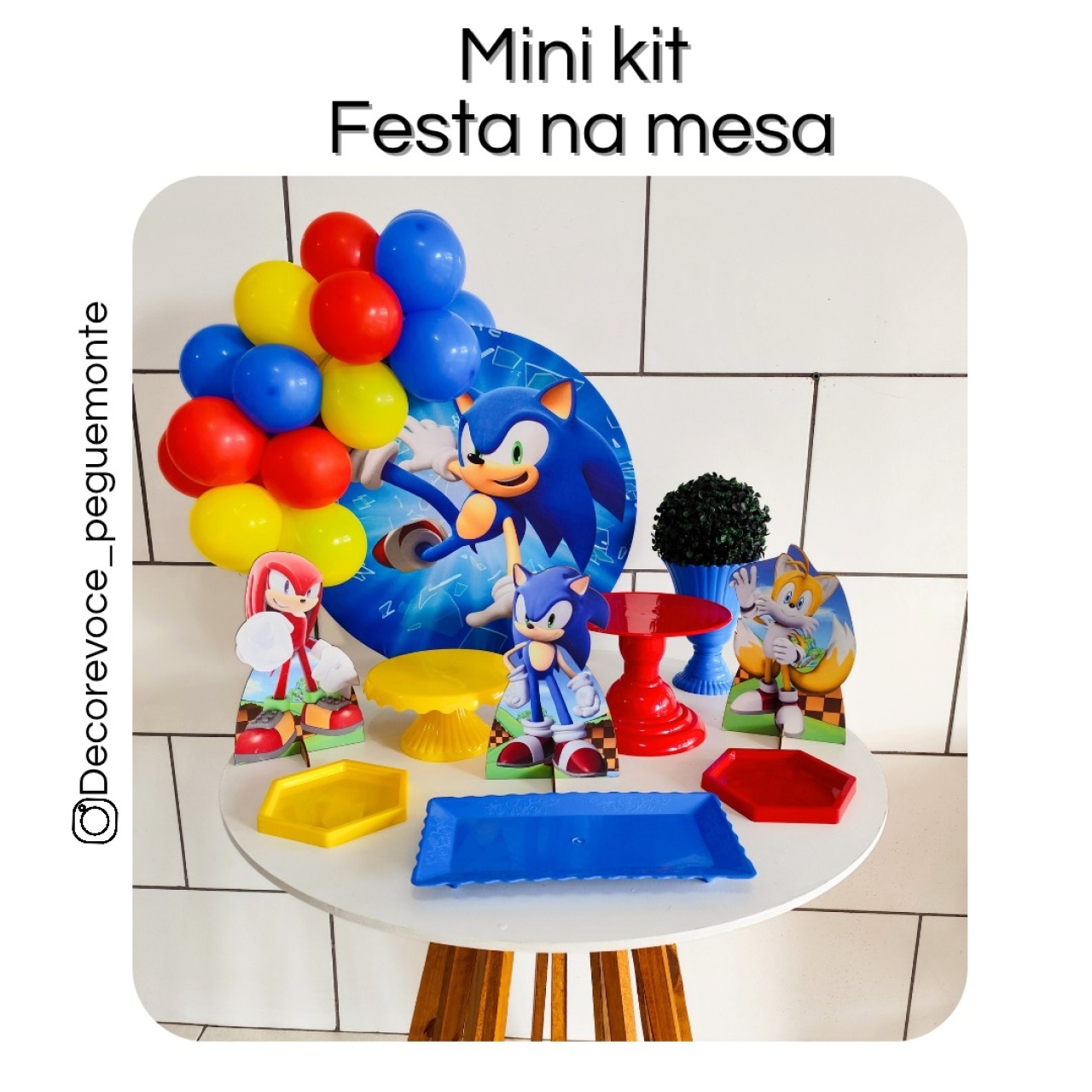 Kit Mesa Sonic  - Decore Você Pegue & Monte