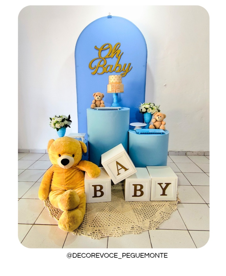 Kit Azul Claro Ursinho 1 - Decore Você Pegue & Monte