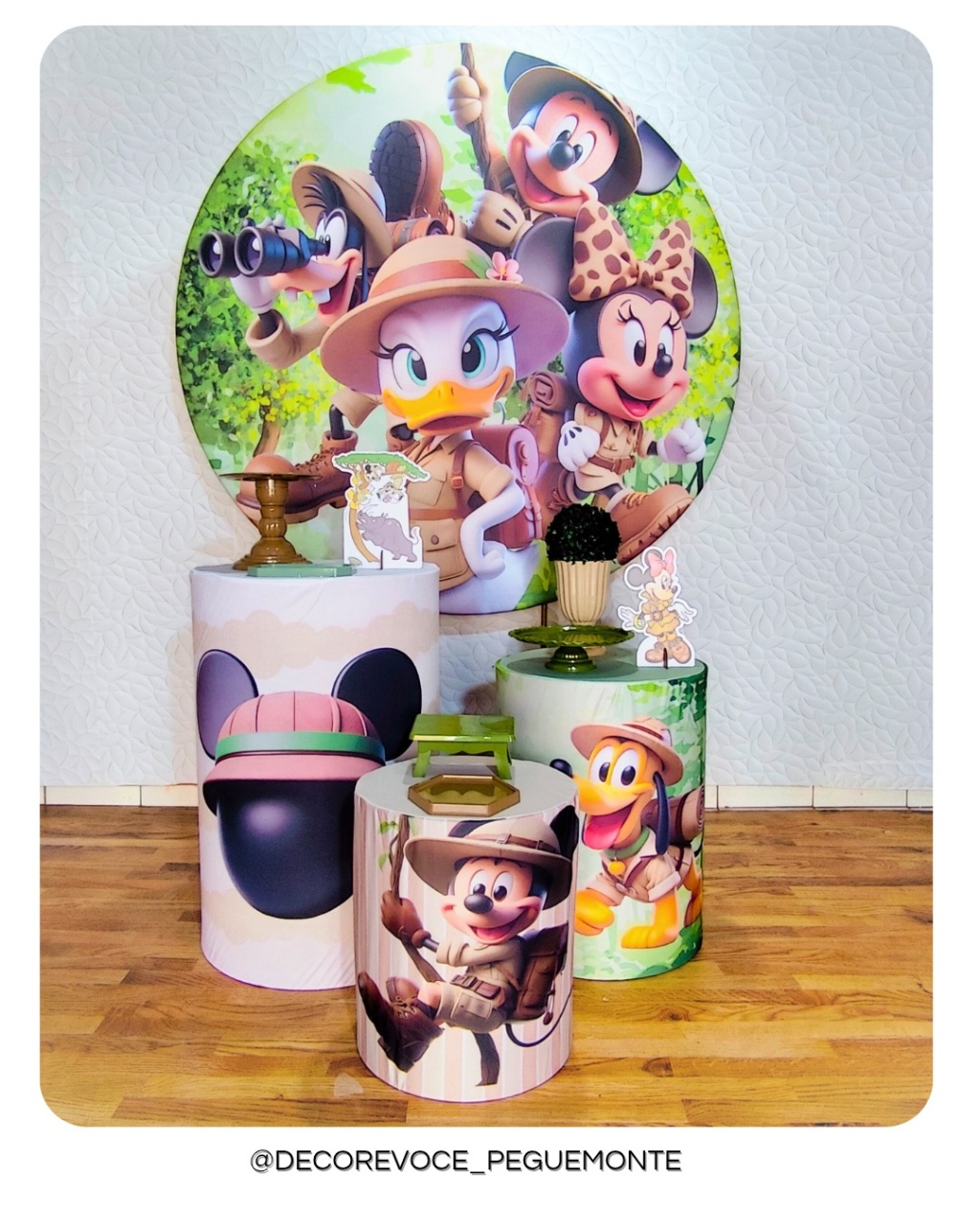 Kit Prático Mickey Safari  - Decore Você Pegue & Monte