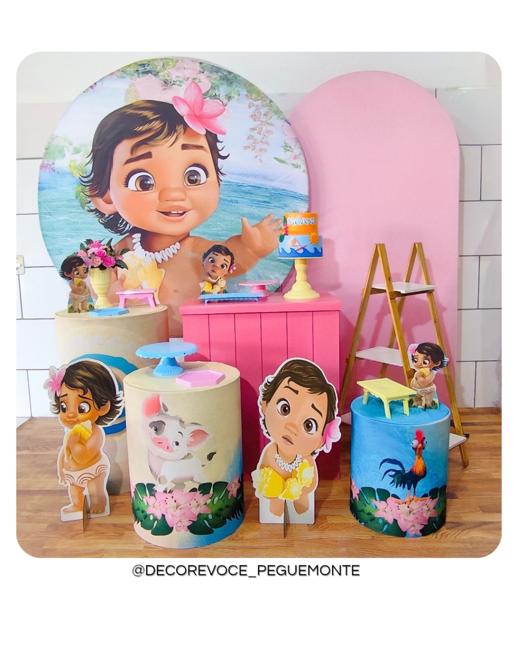 Kit Premium Moana Baby - Decore Você Pegue & Monte