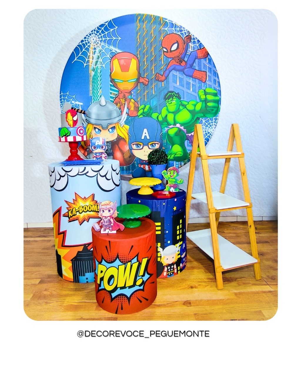 Kit Completo Vingadores Cute - Decore Você Pegue & Monte