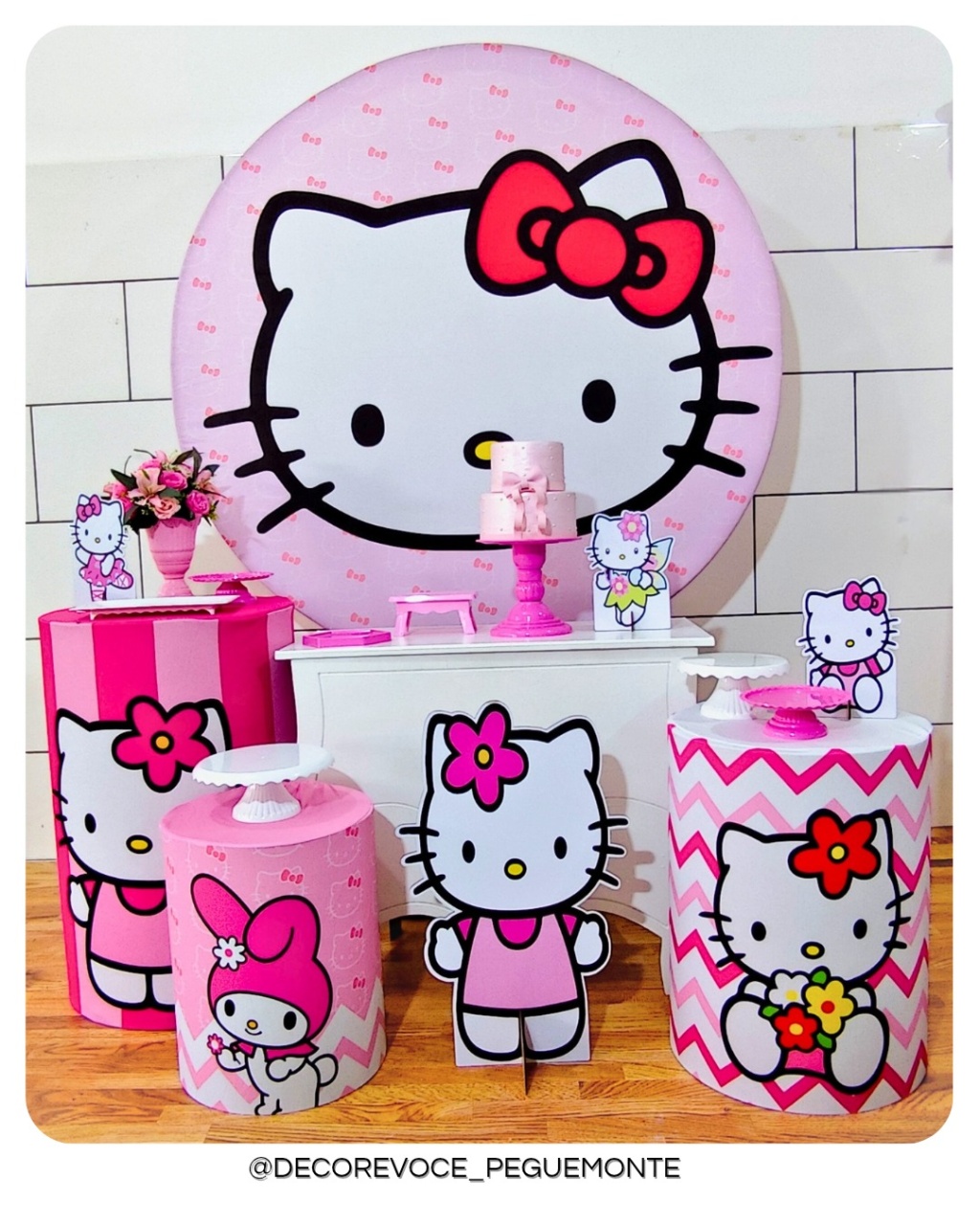 Kit Festejar Hello Kitty  - Decore Você Pegue & Monte