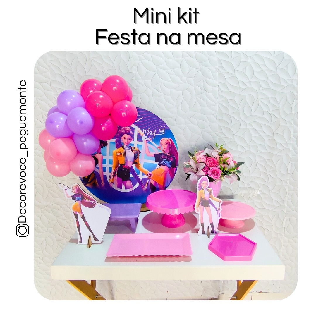 Kit Mesa Guerreiras Do K-Pop - Decore Você Pegue & Monte