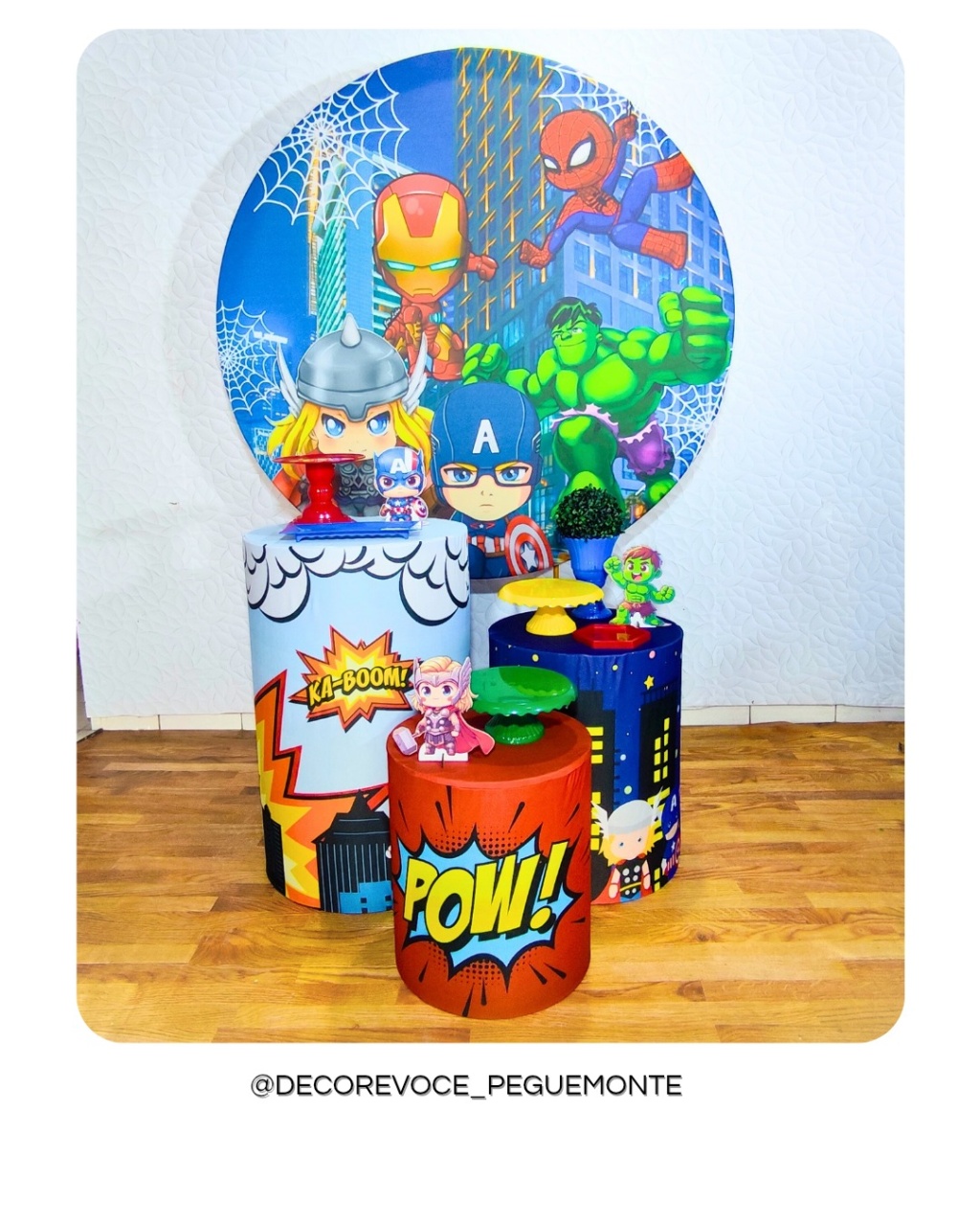 Kit Pratico Vingadores Cute  - Decore Você Pegue & Monte