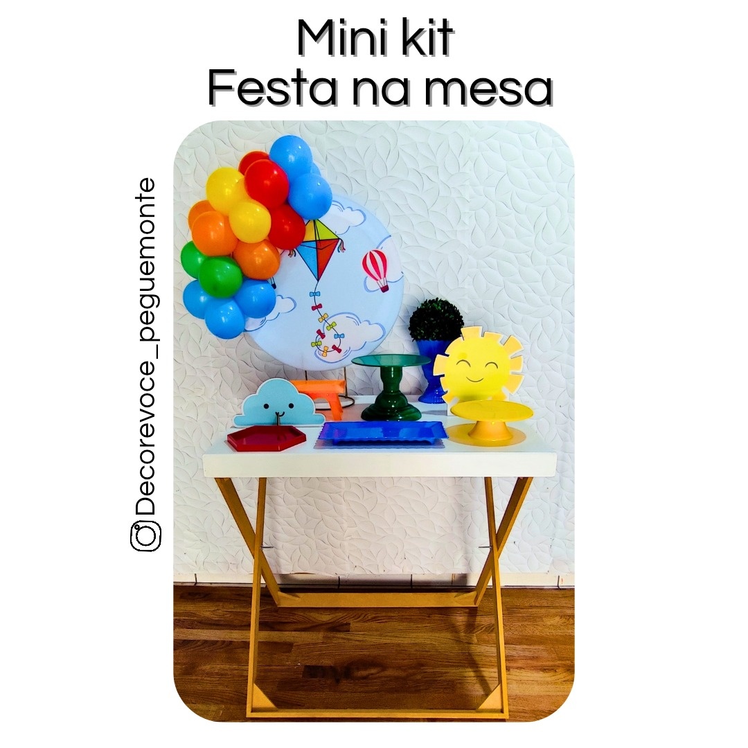 Kit Mesa Pipa + Mesa - Decore Você Pegue & Monte