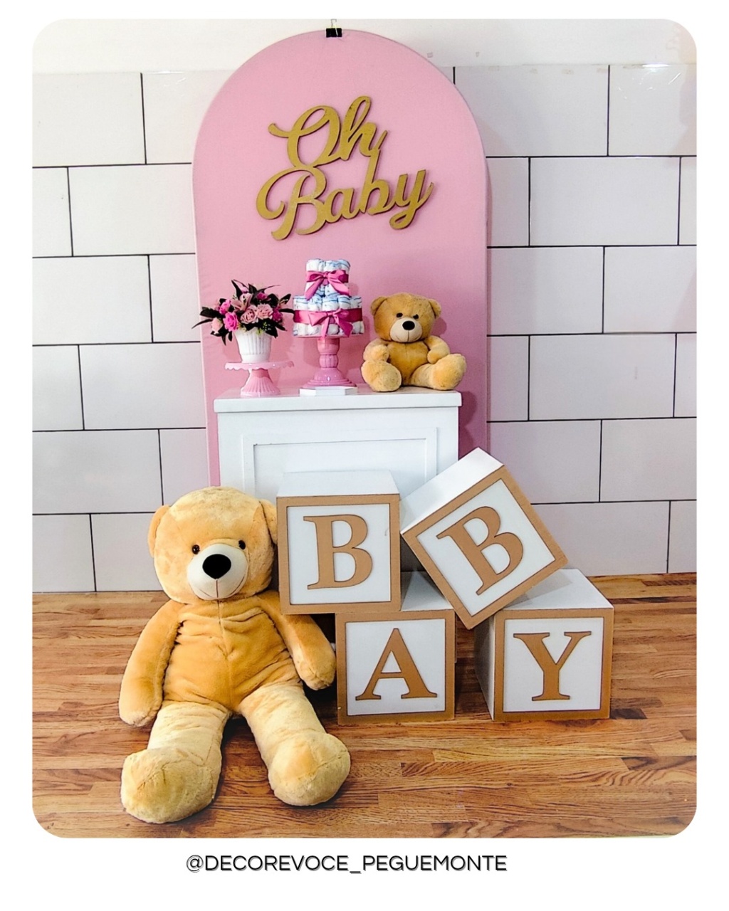 Composição Oh Baby Rosa 1 - Decore Você Pegue & Monte