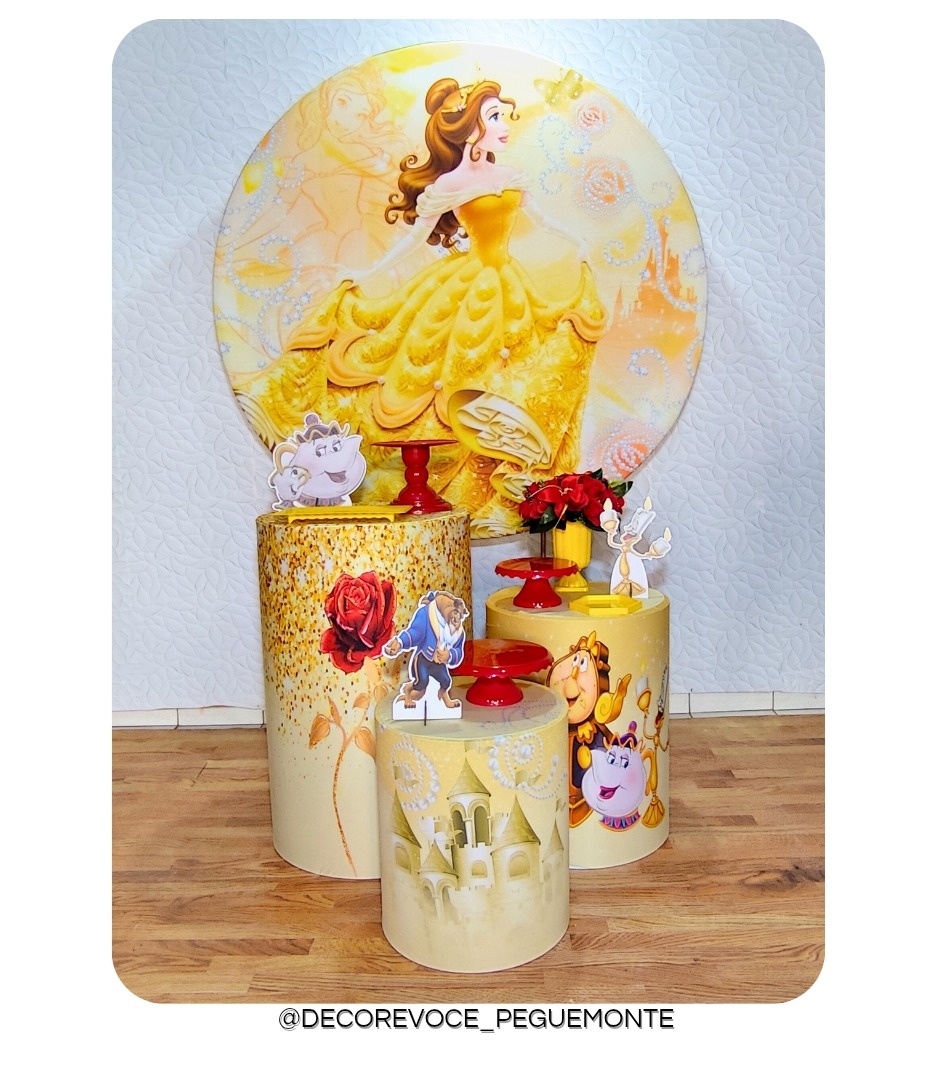 Kit Prático Bela E A Fera  - Decore Você Pegue & Monte
