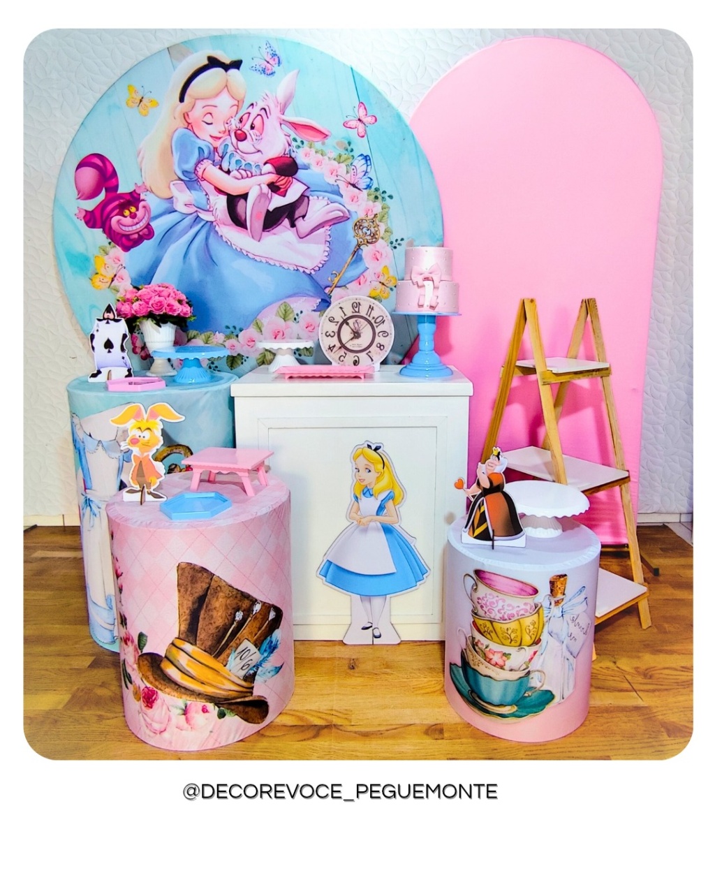 Kit Premium Alice No País das Maravilhas  - Decore Você Pegue & Monte