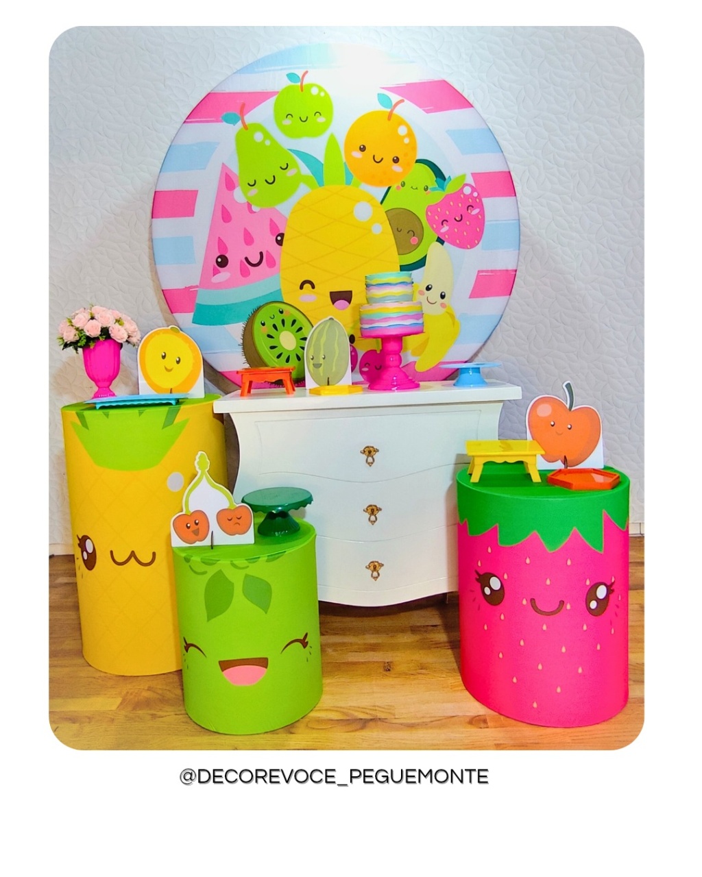 Kit Festejar Frutinhas  - Decore Você Pegue & Monte