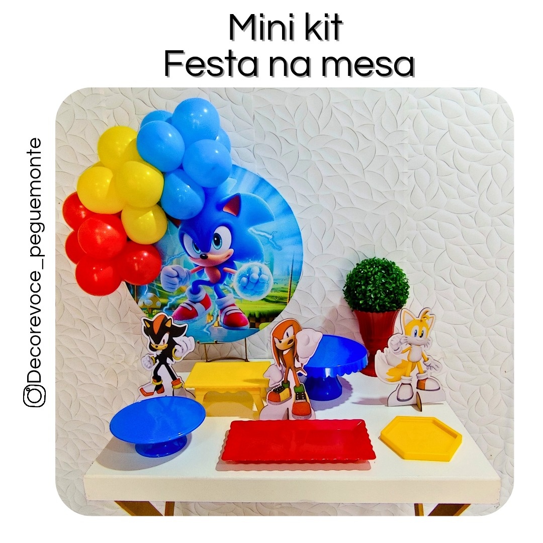Kit Mesa Sonic 2 - Decore Você Pegue & Monte