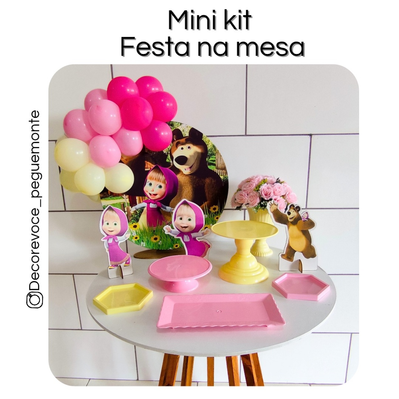 Kit Mesa Marsha E Urso - Decore Você Pegue & Monte
