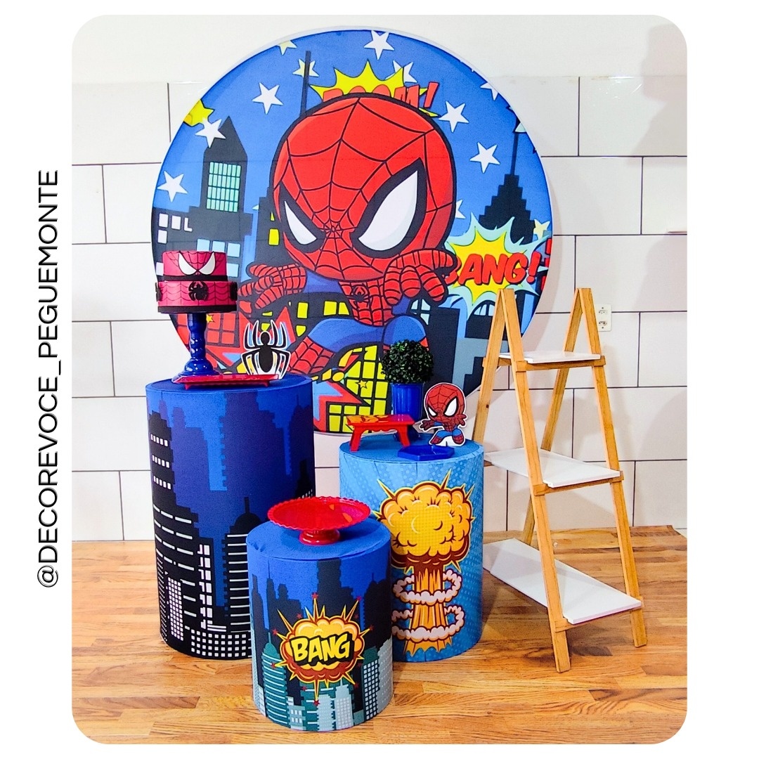Kit Completo Homem Aranha Cute - Decore Você Pegue & Monte