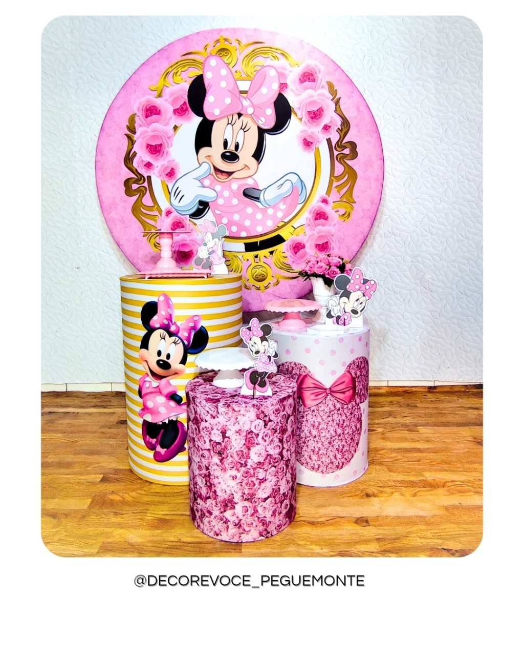 Kit Prático Minie Rosa - Decore Você Pegue & Monte