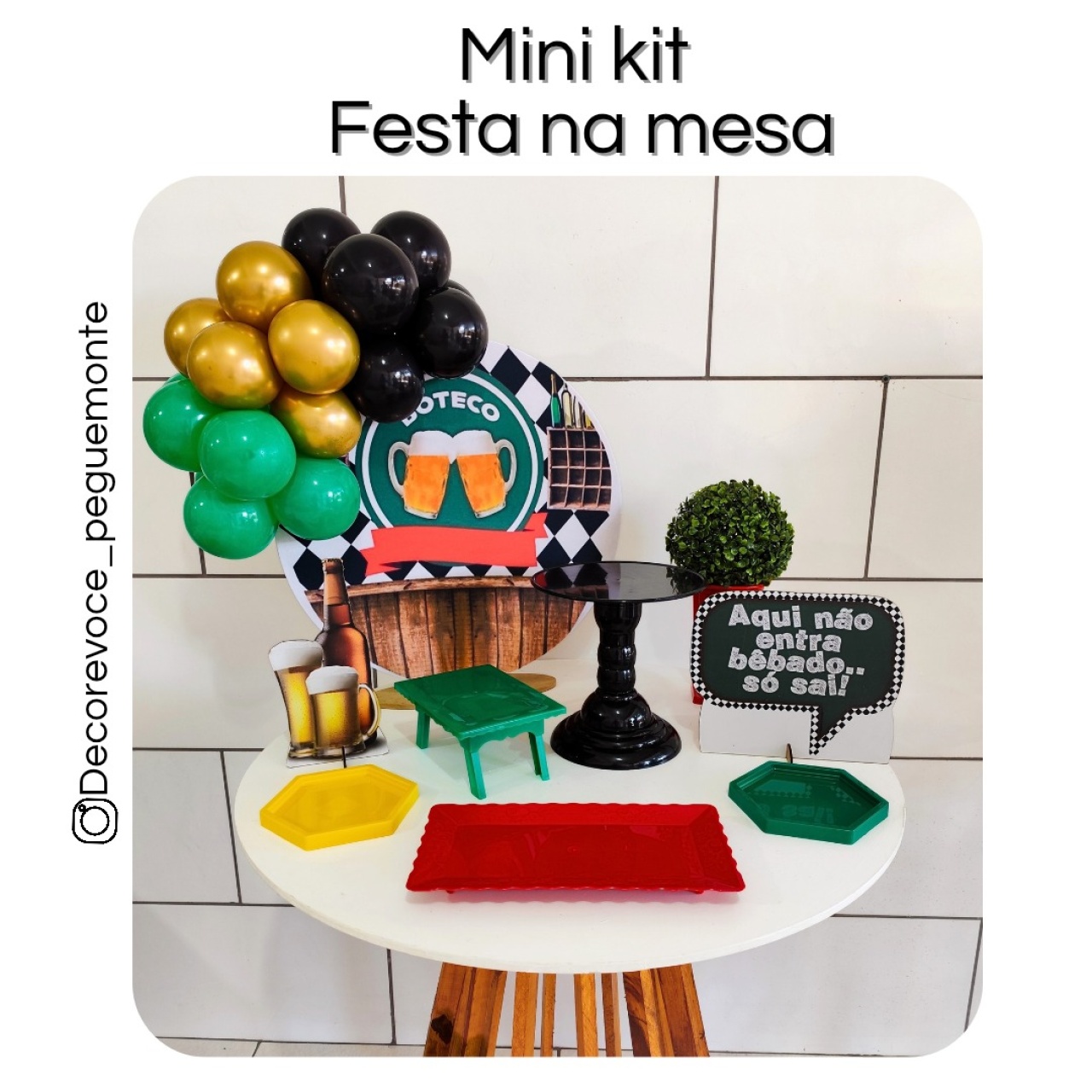 Kit Mesa Adulto Boteco  - Decore Você Pegue & Monte