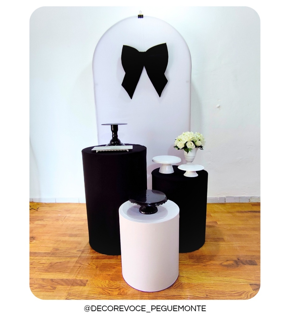 Kit Adulto Laço Preto E Branco  - Decore Você Pegue & Monte