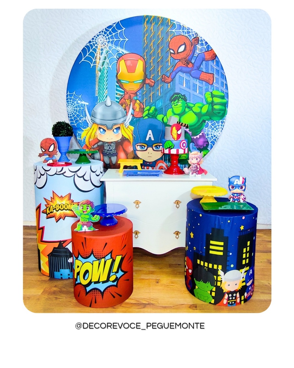 Kit Festejar Vingadores Cute - Decore Você Pegue & Monte