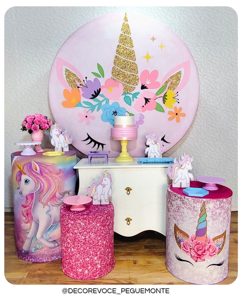 Kit Festejar Unicórnio - Decore Você Pegue & Monte